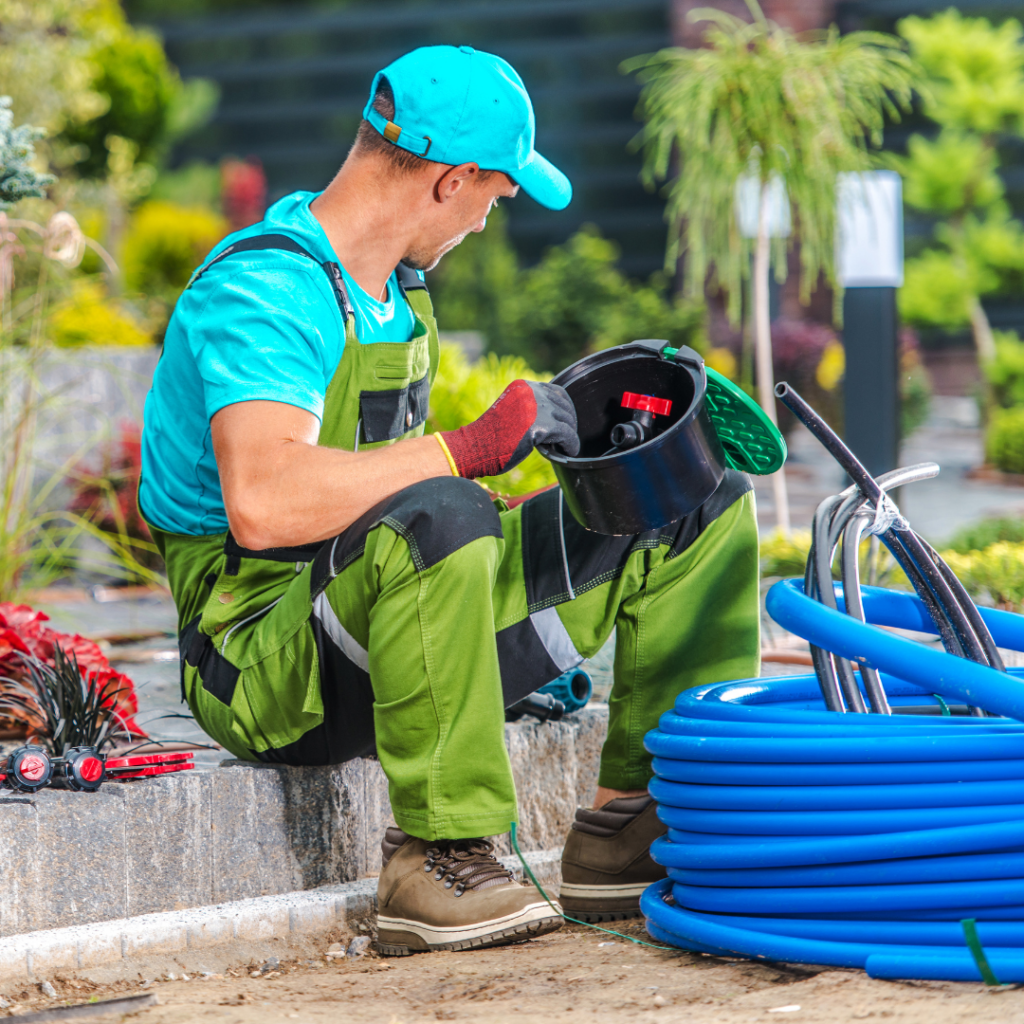 Staff ensuring consistent coverage of the irrigation for optimal results